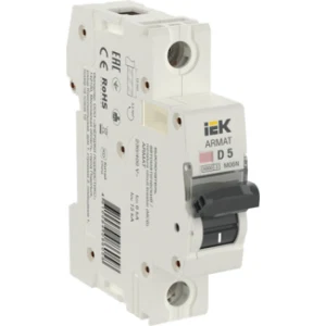 IEK ARMAT Автоматический выключатель M06N 1P D 5А - AR-M06N-1-D005 IEK ARMAT Автоматический выключатель M06N 1P D 5А - AR-M06N-1-D005