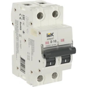 IEK ARMAT Автоматический выключатель M10N 2P D 10А - AR-M10N-2-D010 IEK ARMAT Автоматический выключатель M10N 2P D 10А - AR-M10N-2-D010