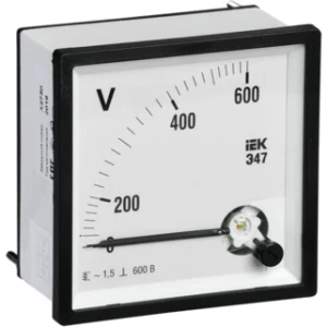 IEK Вольтметр аналоговый Э47 600В класс точности 1,5 72х72мм - IPV10-6-0600-E IEK Вольтметр аналоговый Э47 600В класс точности 1,5 72х72мм - IPV10-6-0600-E