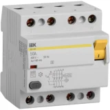 IEK Выключатель дифференциальный (УЗО) ВД1-63S 4Р 50А 100мА