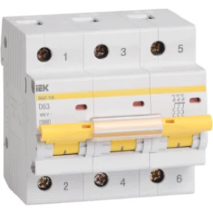 IEK Автоматический выключатель ВА47-100 3Р 40А 10кА D - MVA40-3-040-D IEK Автоматический выключатель ВА47-100 3Р 40А 10кА D - MVA40-3-040-D