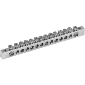 IEK Шина PEN "земля-ноль" 6х9мм 14/2 с никелевым покрытием (14групп/крепеж по краям) - YNN11-14-100-N IEK Шина PEN "земля-ноль" 6х9мм 14/2 с никелевым покрытием (14групп/крепеж по краям) - YNN11-14-100-N